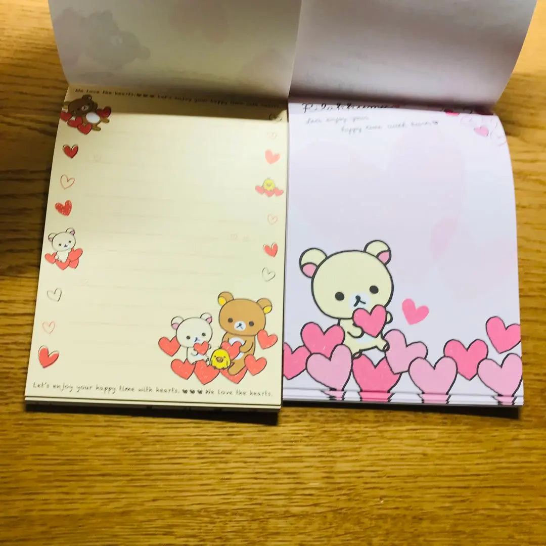 Libretas Rilakkuma 2 - Llenas de corazones | リラックマ メモ帳2冊 ハートがいっぱい