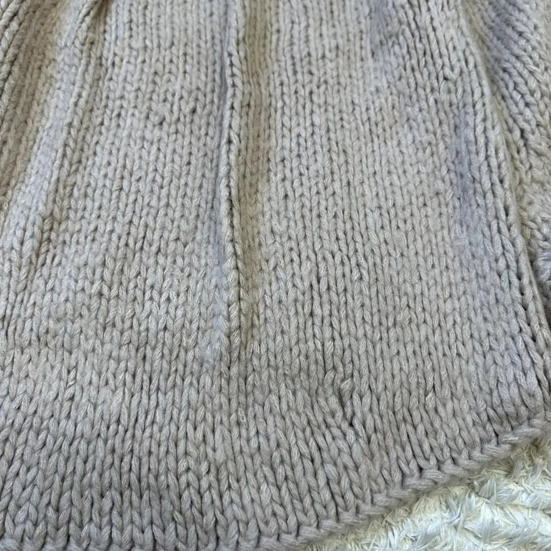 [Lyridia] New tagged acrylic knit sweater beige 5/4 length sode | 《リリディア》新品 タグ付き アクリル ニット セーター ベージュ 5分丈ソデ