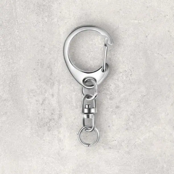 Keychain, 30 pcs, metal fittings, handmade parts, silver charm