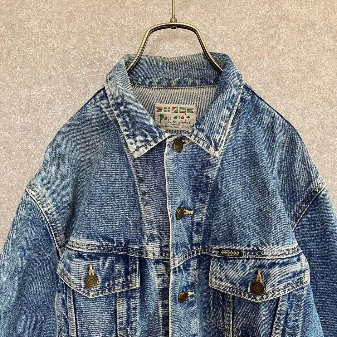 Chaqueta vaquera con lavado químico Retro Antiper de segunda mano Jean de talla grande G | usado