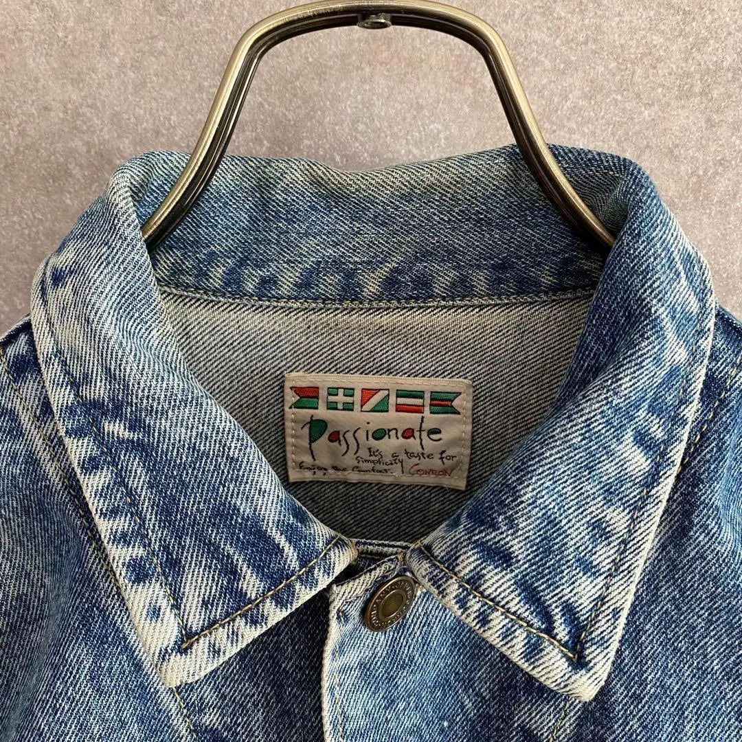 USED Retro Antiper Chemical Wash Denim Jacket Over -size G Jean