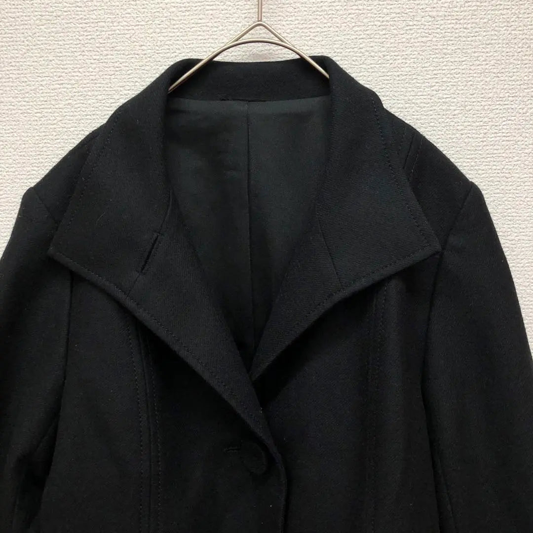 ✨ Good condition✨ ELLE [38] Wool coat ♡ Short length black P coat