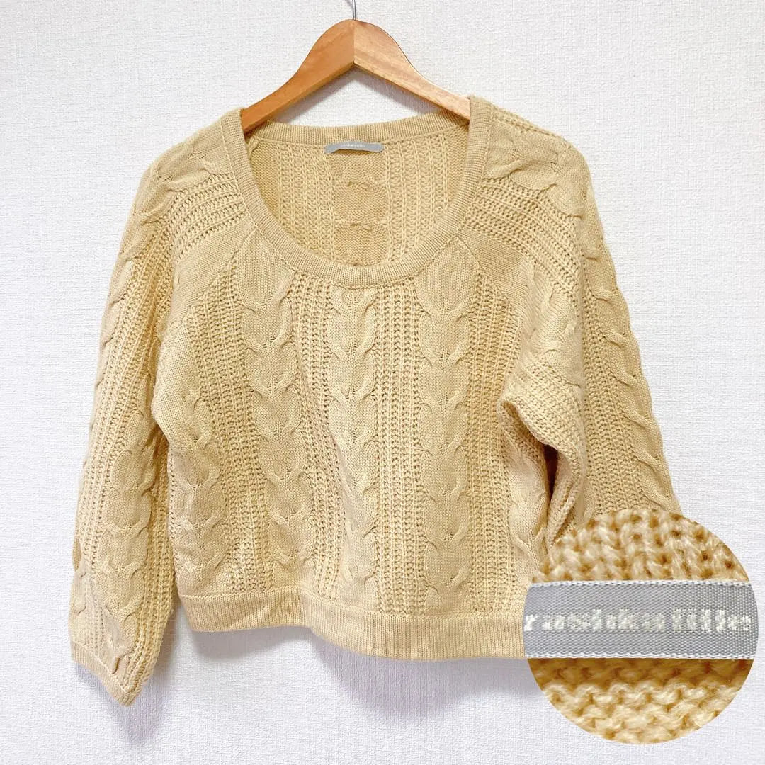 Long sleeves/knit/beige/size not listed/women/cable pattern | 長袖/ニット/ベージュ/サイズ記載なし/ レディース/ケーブル柄