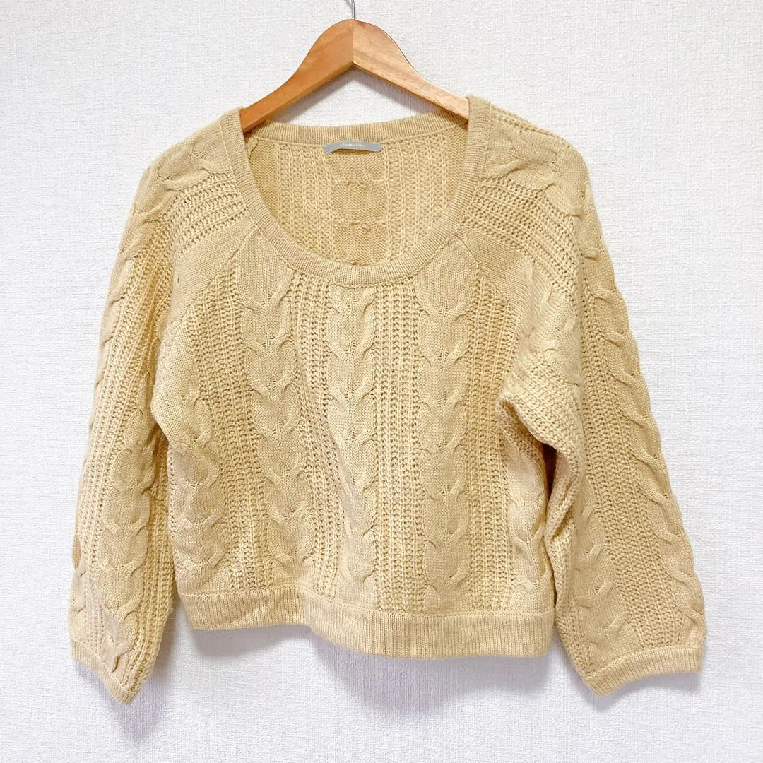 Long sleeves/knit/beige/size not listed/women/cable pattern | 長袖/ニット/ベージュ/サイズ記載なし/ レディース/ケーブル柄