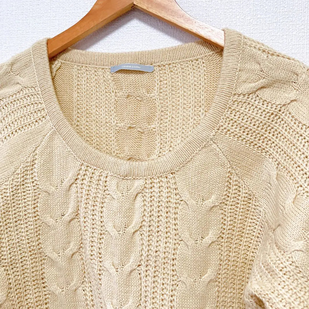 Long sleeves/knit/beige/size not listed/women/cable pattern | 長袖/ニット/ベージュ/サイズ記載なし/ レディース/ケーブル柄