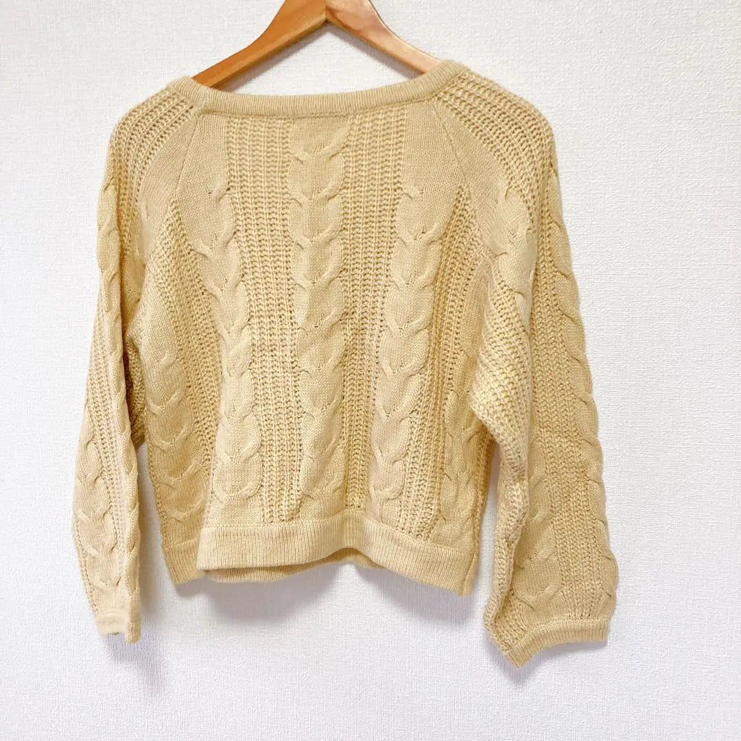 Long sleeves/knit/beige/size not listed/women/cable pattern | 長袖/ニット/ベージュ/サイズ記載なし/ レディース/ケーブル柄