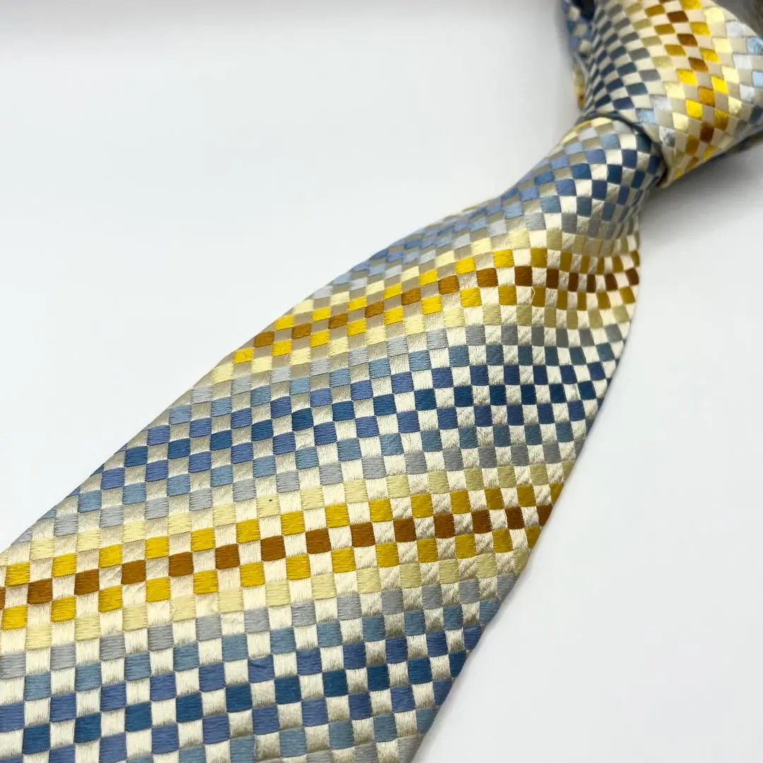 [Good condition] ETRO check tie stripe rare rare