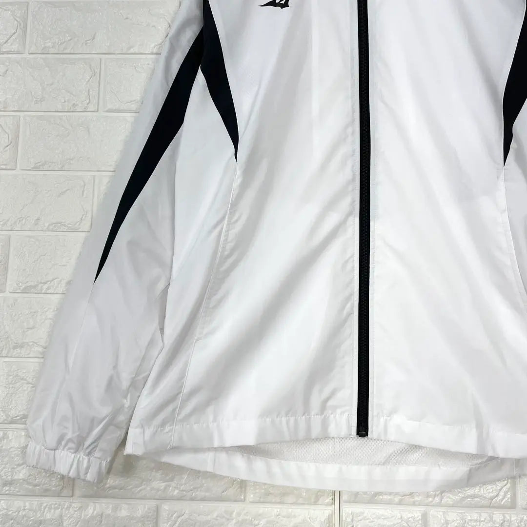 a718 [Mizuno] M White Sports Jacket Thin Good Condition