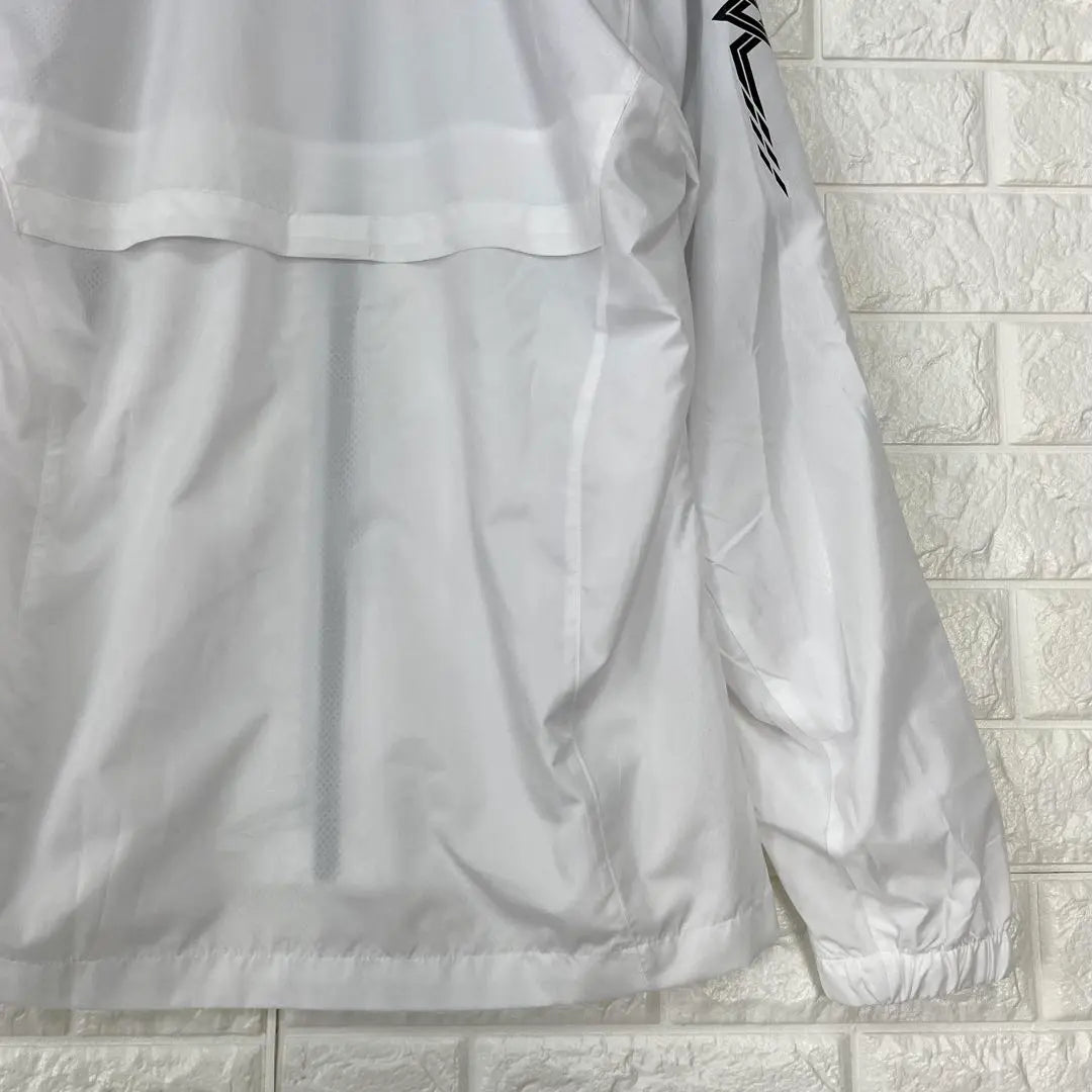 a718 [Mizuno] M White Sports Jacket Thin Good Condition