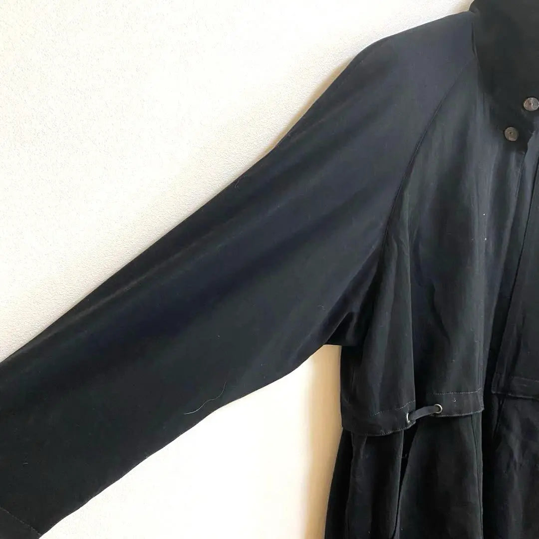 [Creater] Long coat with adjustable waist strap, full wing button, made in Japan, size 9