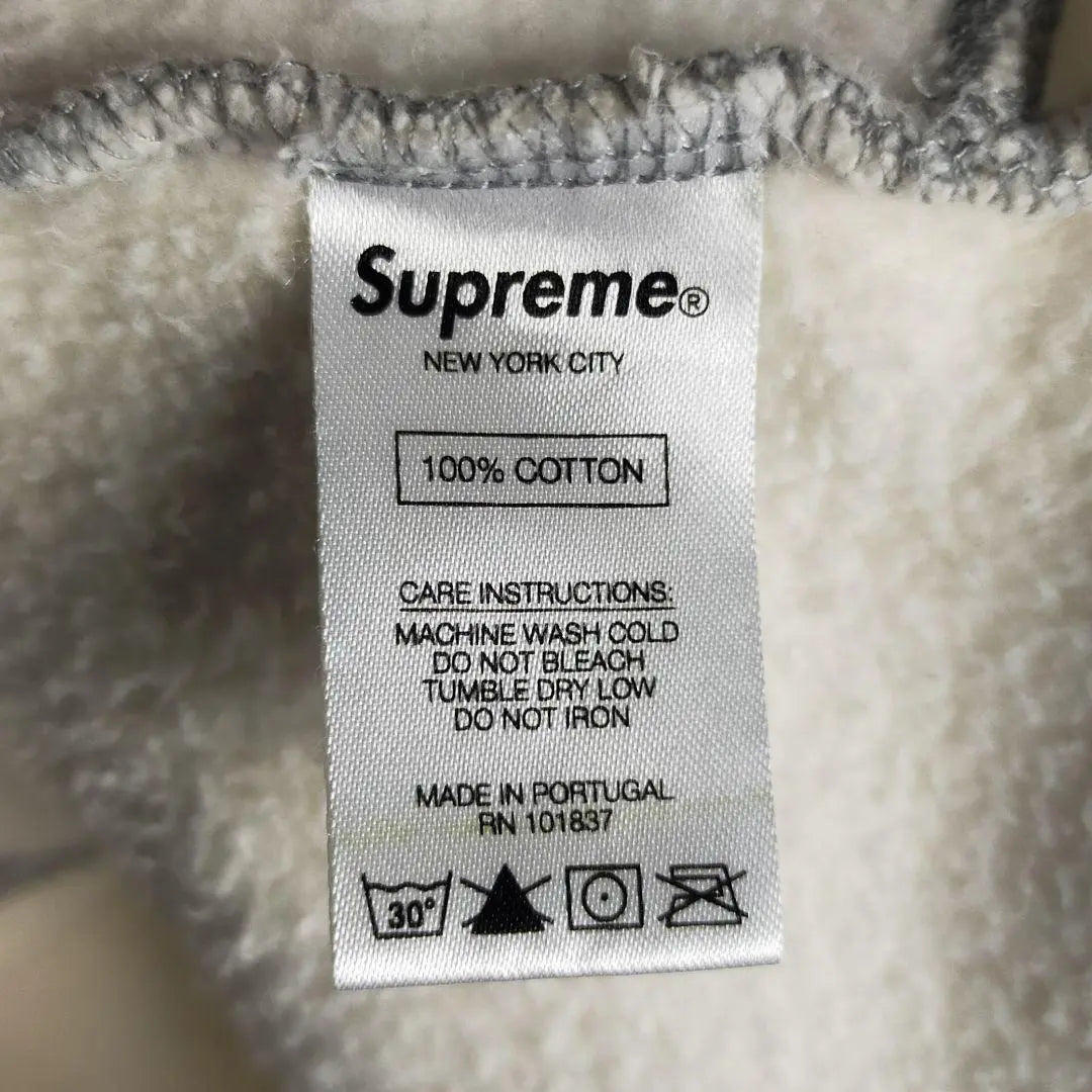 [Rare Design] Supreme Center Logo Hoodie Patchwork Thick Brushed Lining