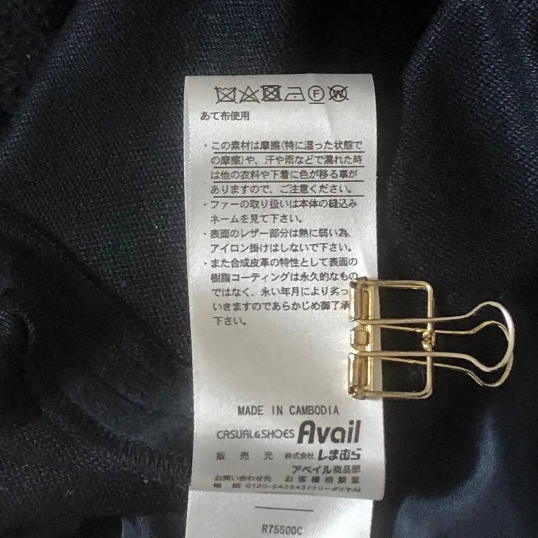 [Good condition] Avail duffle coat, navy blue, hood not removable a653