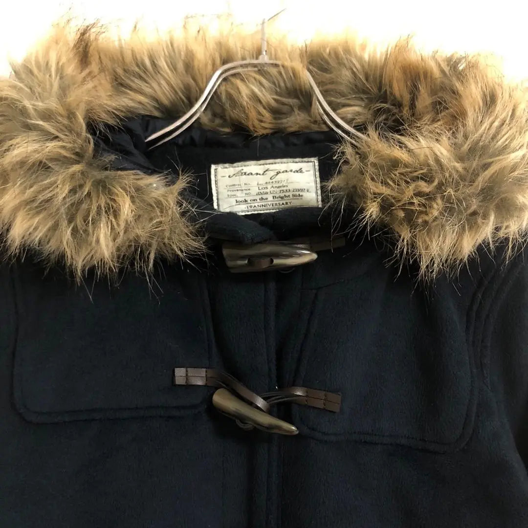 [Good condition] Avail duffle coat, navy blue, hood not removable a653