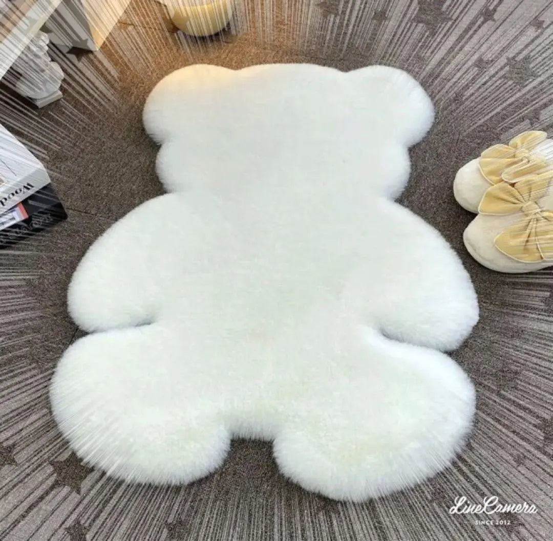 Alfombra de oso Mouton ♡Piel ♡Navidad ♡Bebé ♡Blanco