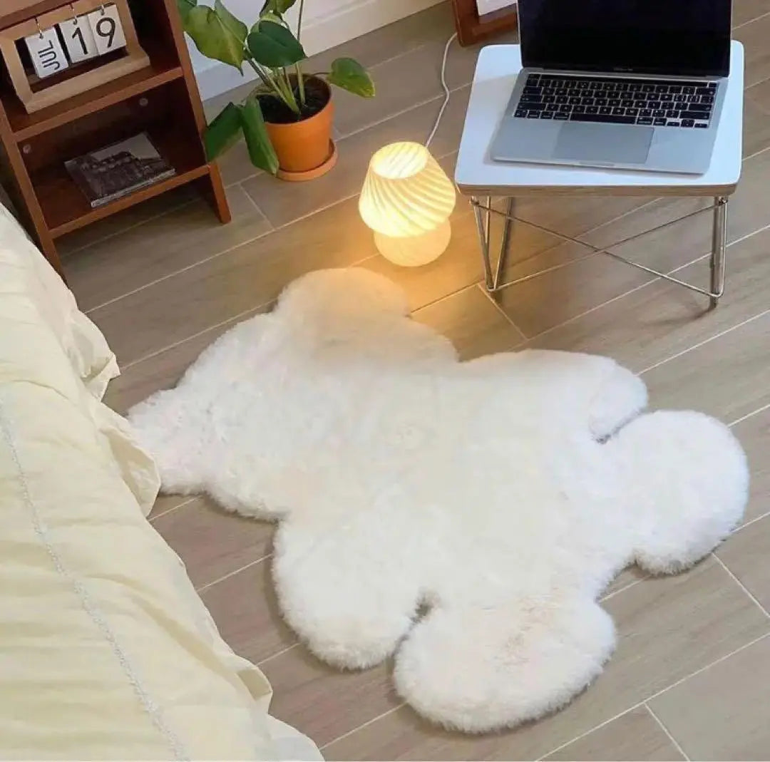 Alfombra de oso Mouton ♡Piel ♡Navidad ♡Bebé ♡Blanco