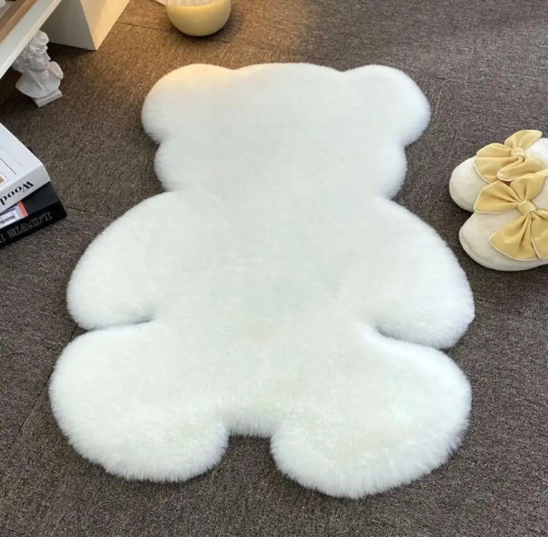 Alfombra de oso Mouton ♡Piel ♡Navidad ♡Bebé ♡Blanco