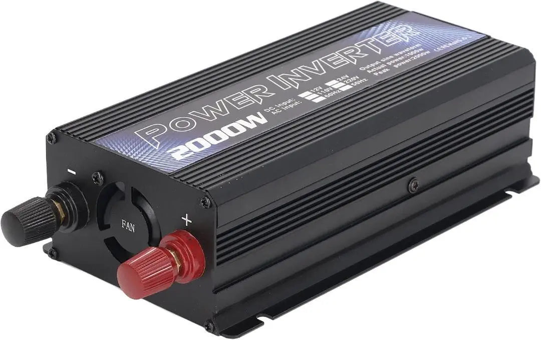 Inversor automotriz de 2000 W, onda sinusoidal corregida, CC 12 V → CA 110 V