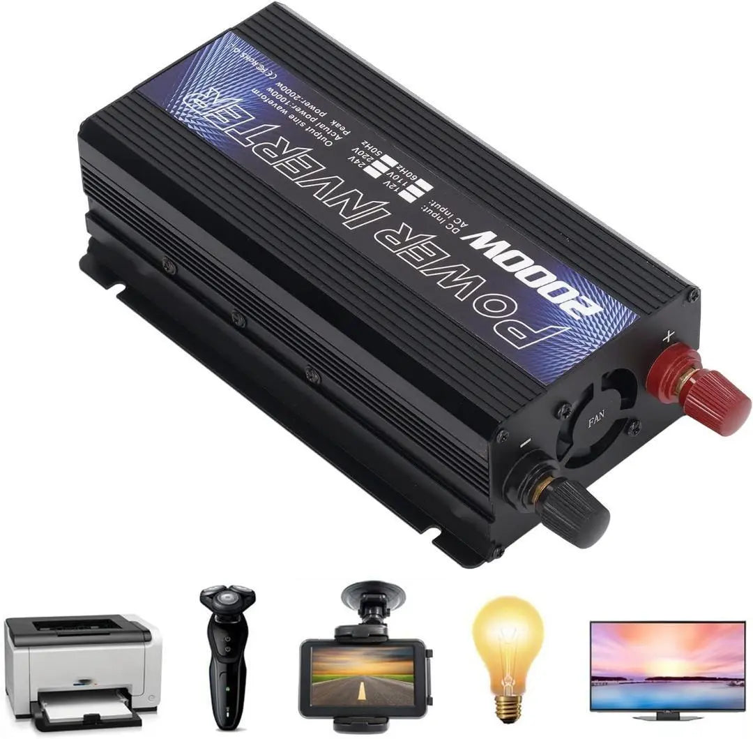 2000W Automotive Inverter DC12V → AC 110V Corrected Sine Wave