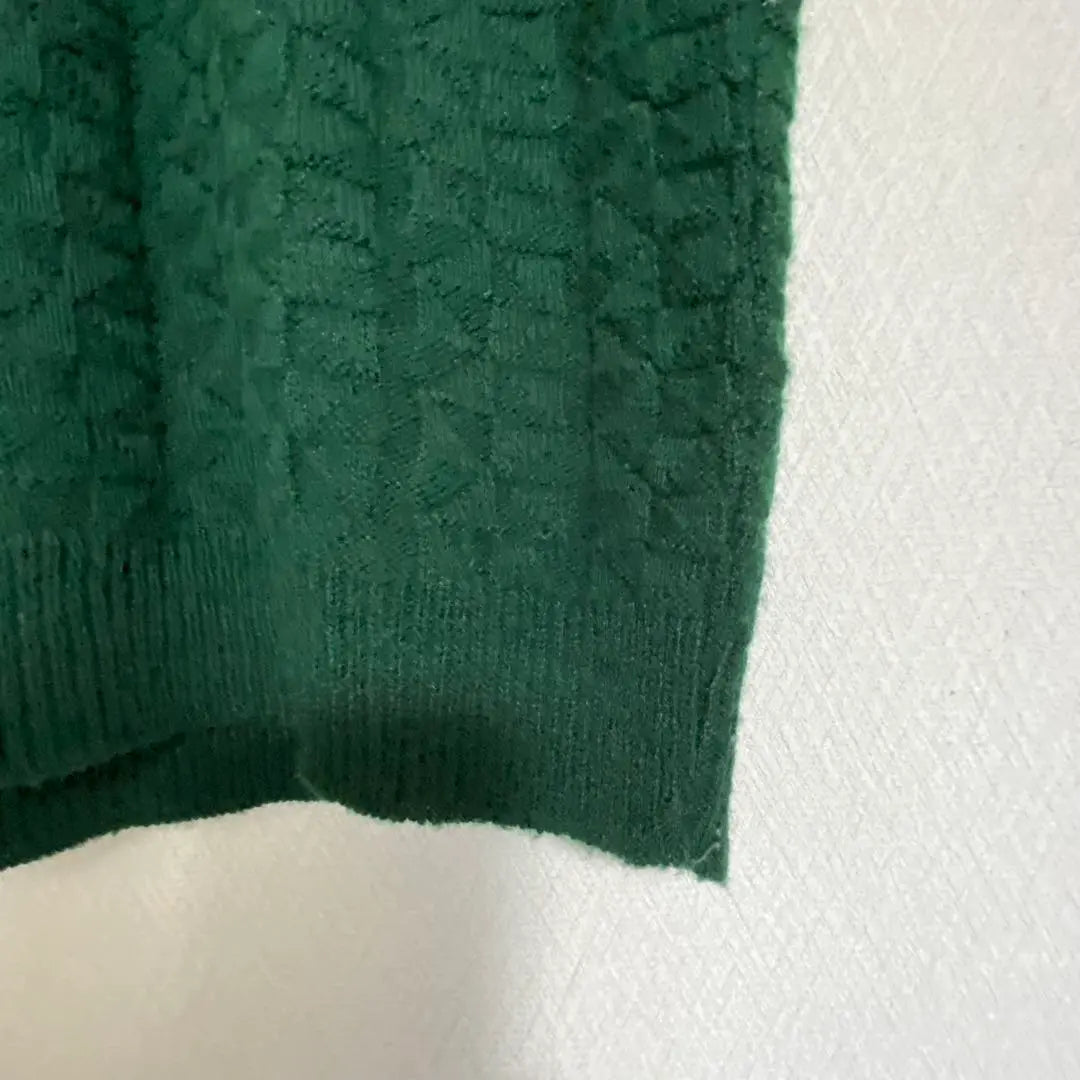 DRUMMOND/ V-neck knit vest used clothing green M