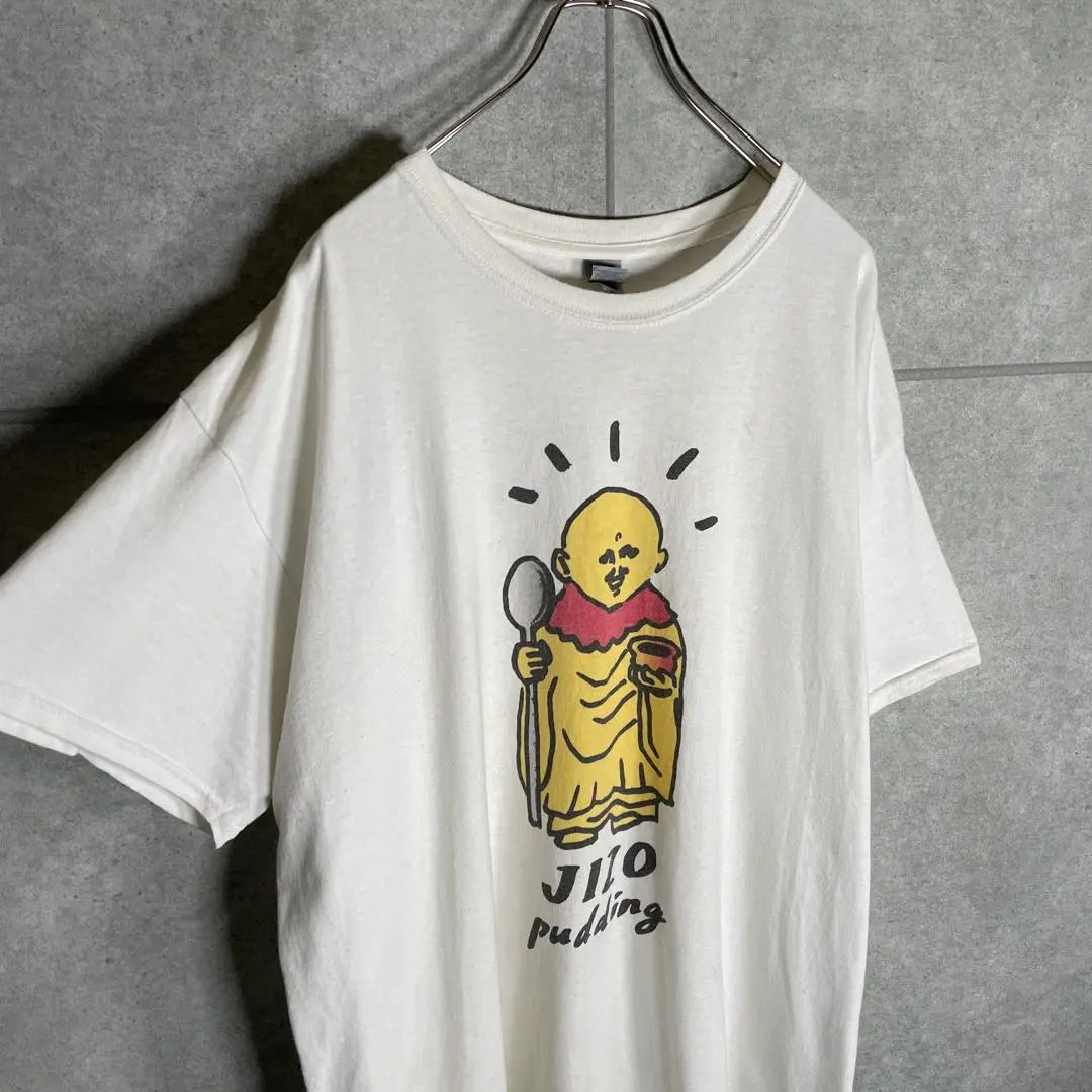 [Ropa usada] Camiseta vintage de manga corta Jizo-san Meta T-print EE. UU. Blanco | [古着]ビンテージ 半袖 Tシャツ お地蔵さん ネタT プリント US 白