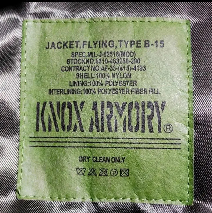 KNOX ARMORY (Alpha Industries) B-15 M size Rare item