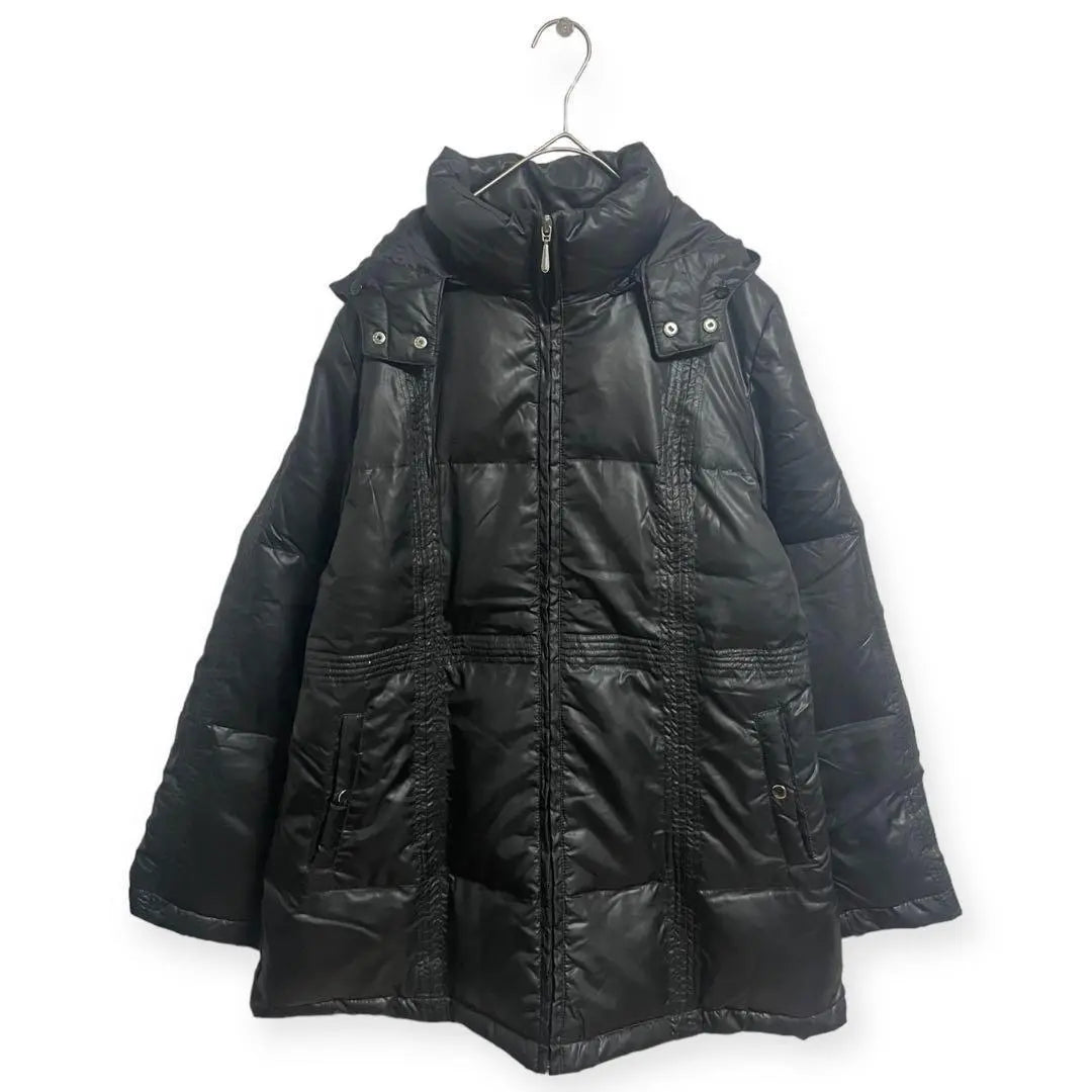 Down jacket outerwear with cold food [Size L] A79 | ダウンジャケット アウター 防寒 フード付き【size L】 a79