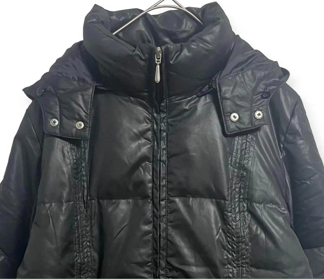 Down jacket outerwear with cold food [Size L] A79 | ダウンジャケット アウター 防寒 フード付き【size L】 a79