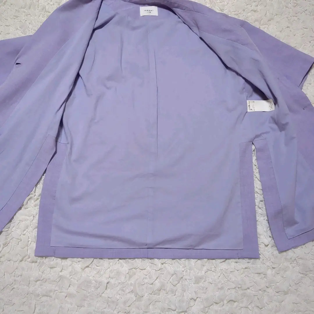 Amelie Light Half Sleeve Shirt Jacket Purple Buttons Haori Free Size