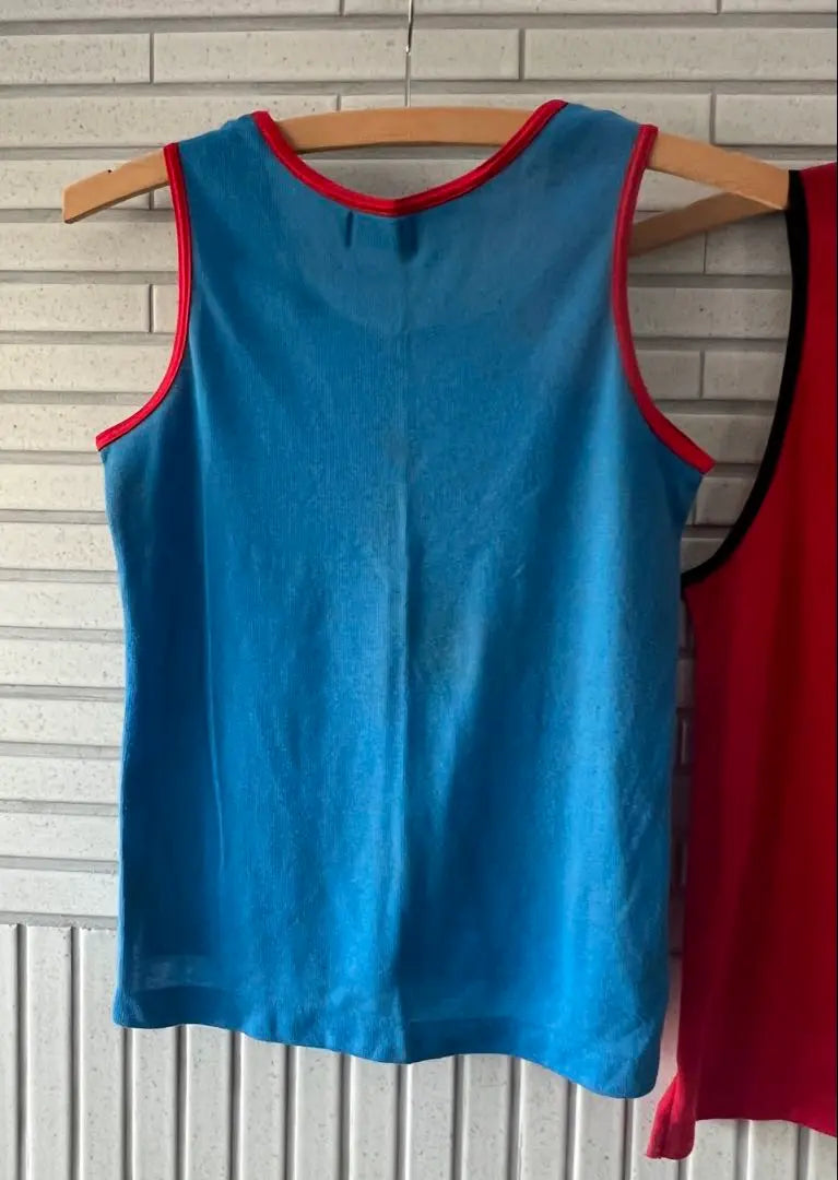 Conjunto de 2 piezas ☆ Camiseta sin mangas azul marino con etiqueta NIKE vintage de los años 80 fabricada en Japón ☆