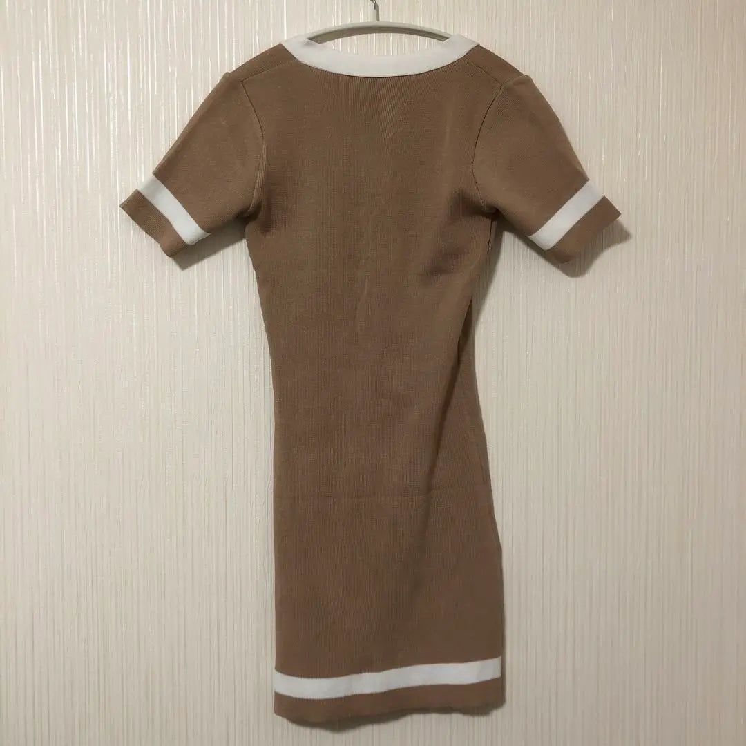 Vestido de punto sin usar M falda beige parte inferior señoras