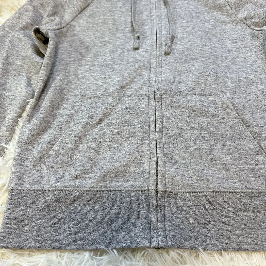 UNIQLO M Gray Hooded Parka M Size Long Sleeve Plain