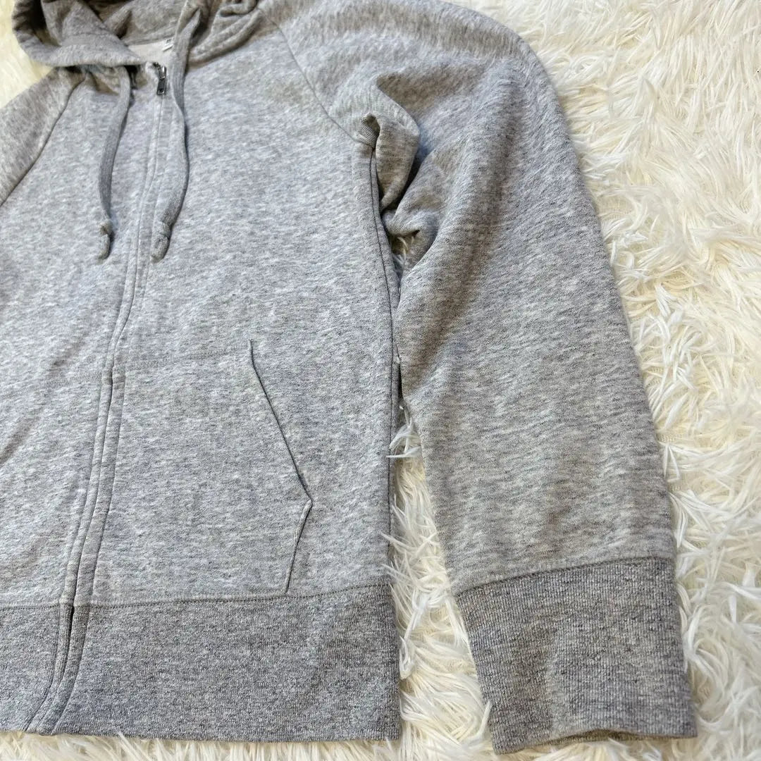 UNIQLO M Gray Hooded Parka M Size Long Sleeve Plain