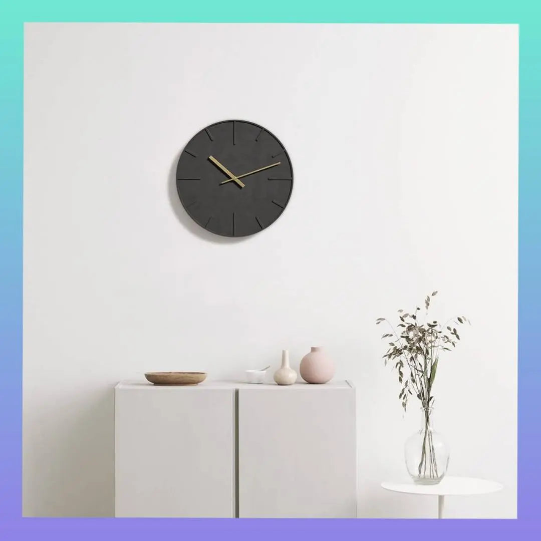 ★Reloj de pared de diseño sencillo, silencioso, de cemento, moderno y elegante.