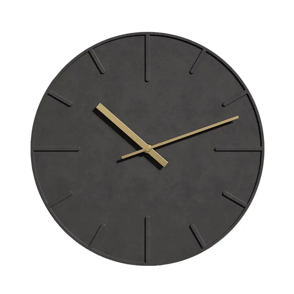 ★Reloj de pared de diseño sencillo, silencioso, de cemento, moderno y elegante.