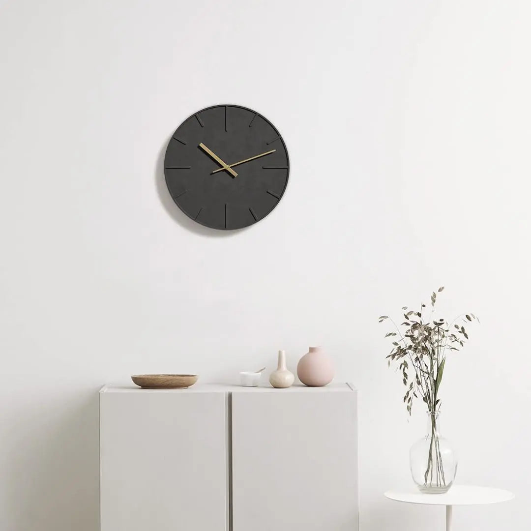 ★Reloj de pared de diseño sencillo, silencioso, de cemento, moderno y elegante.