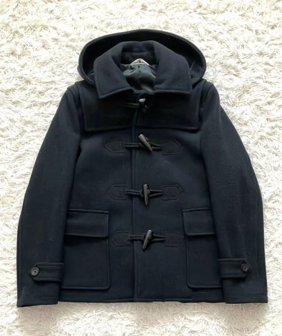 ÉDIFICE Black Duffle Coat Wool Size M