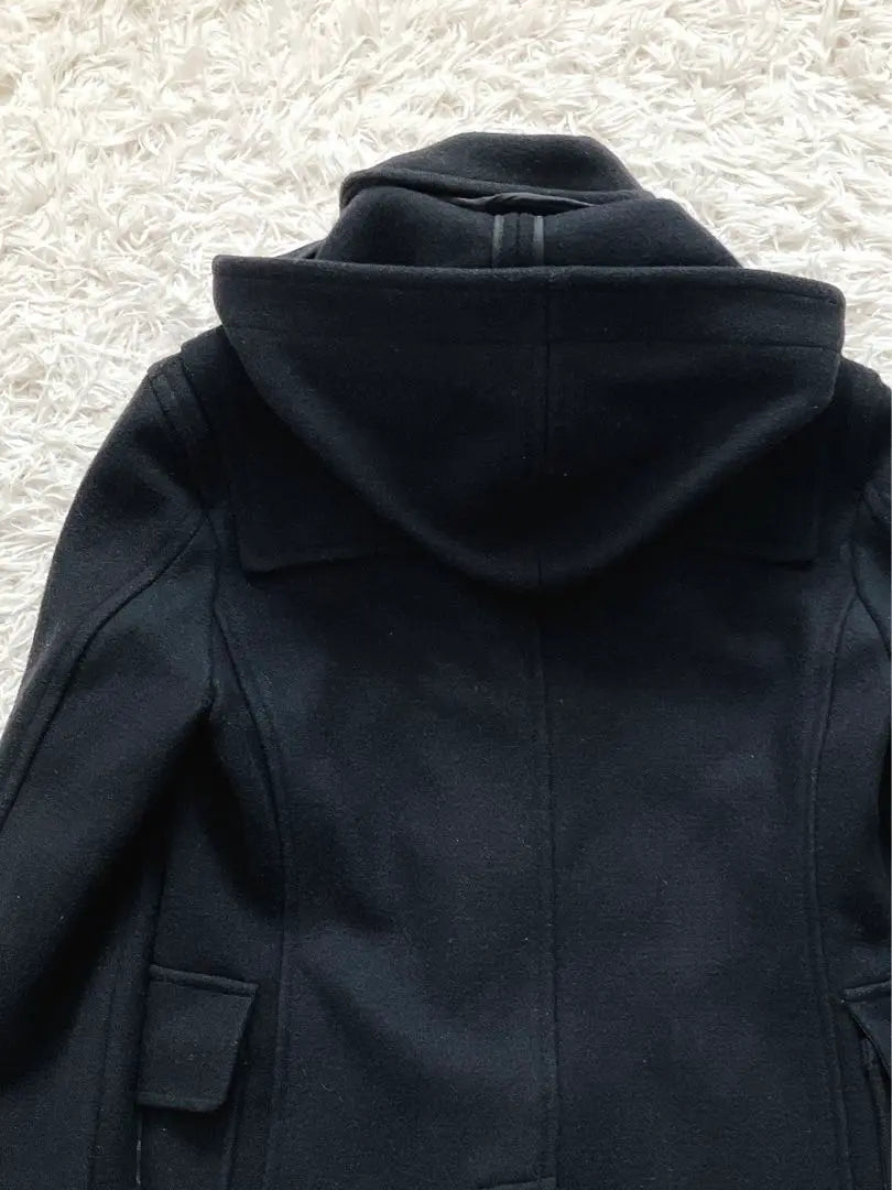 ÉDIFICE Black Duffle Coat Wool Size M