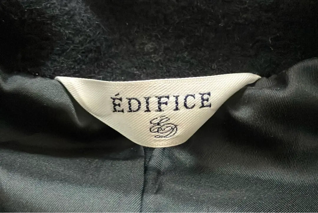 ÉDIFICE Black Duffle Coat Wool Size M