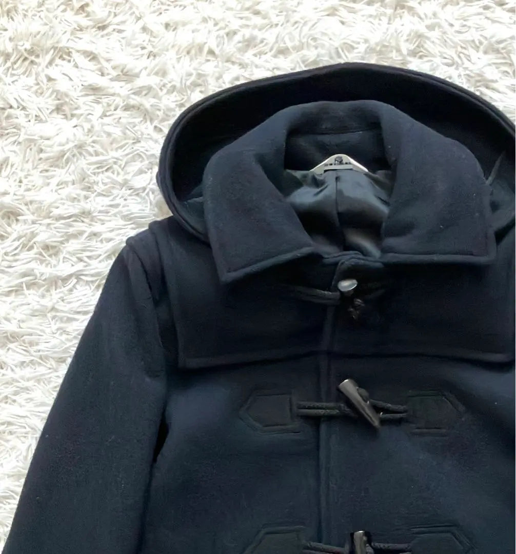 ÉDIFICE Black Duffle Coat Wool Size M