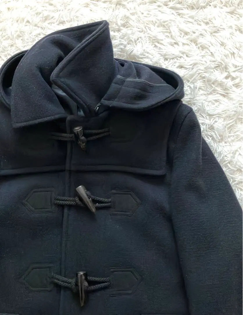 ÉDIFICE Black Duffle Coat Wool Size M