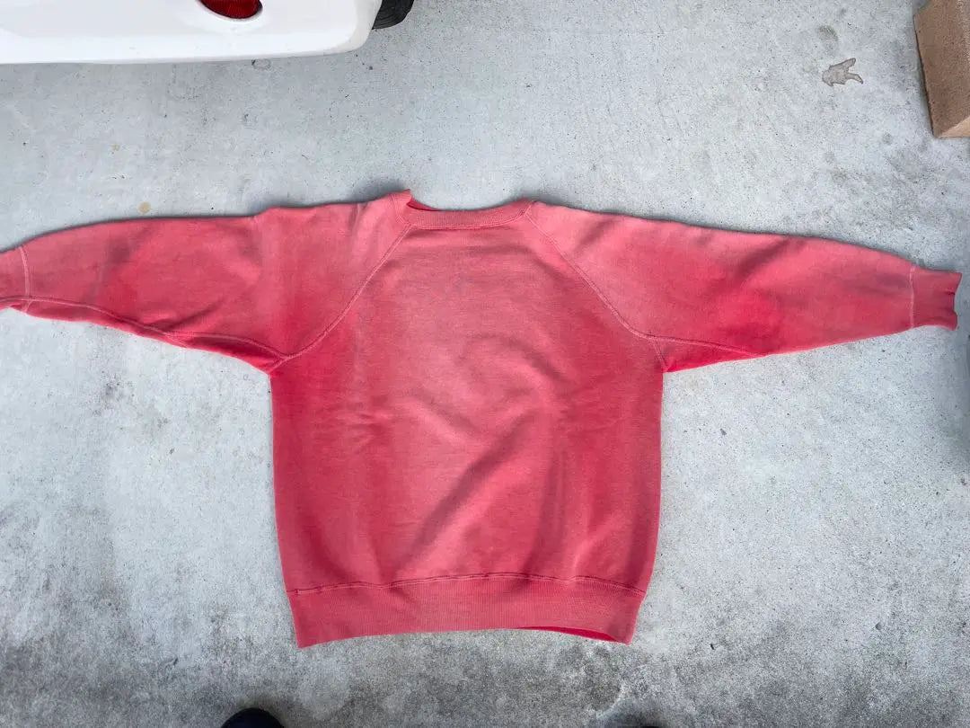 60s Raglan Sweatshirt Red Fade Vintage | 60s ラグランスウェット 赤フェード ヴィンテージ