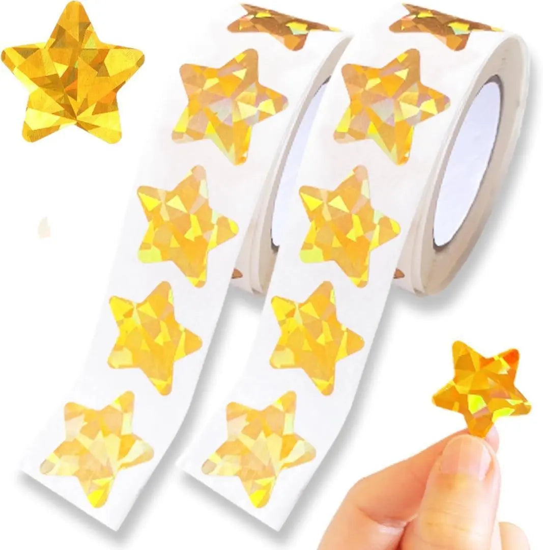 ✨ Juego de 4✨ Pegatinas brillantes con forma de estrella, pegatinas holográficas, 2000 hojas