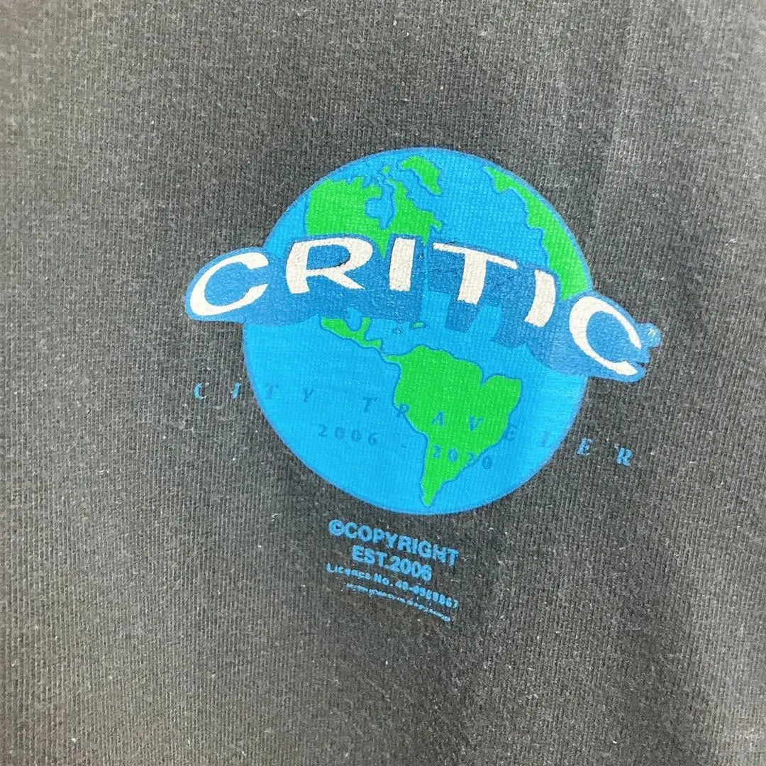 CRITIC Big Logo Short Sleeve T-Shirt Men's Black Black Korea