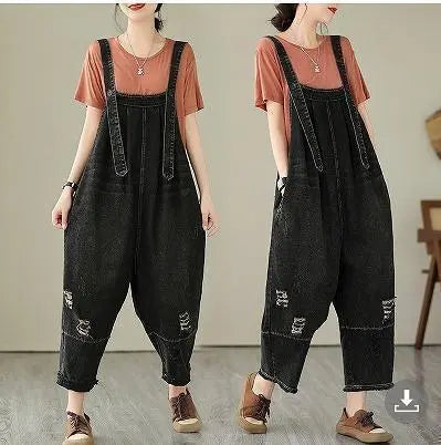 Large size women's overalls, overalls, pants, denim, new