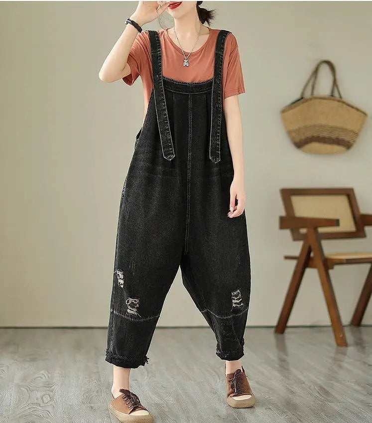 Large size women's overalls, overalls, pants, denim, new