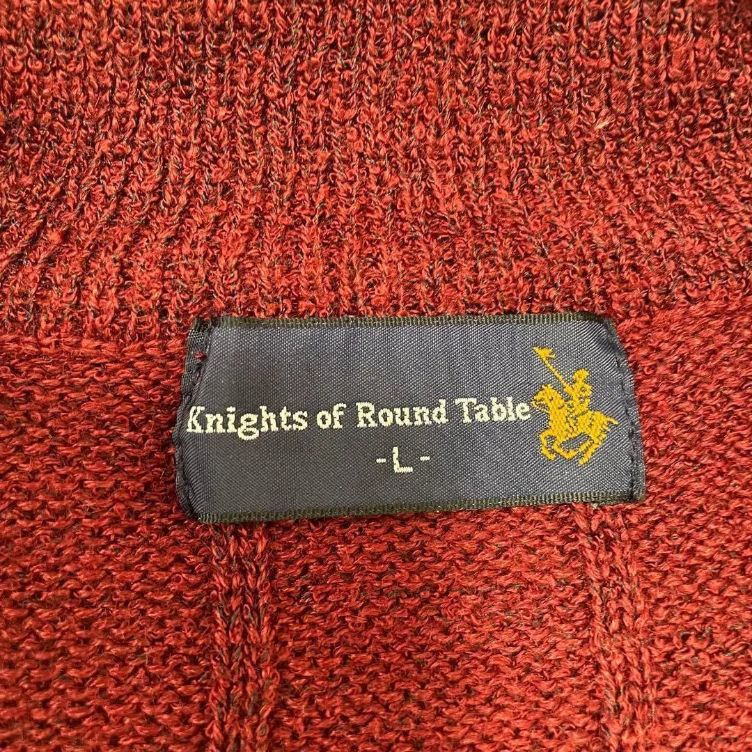 Knights of Round Table [L] Long sleeve knit sweater/Zip polo