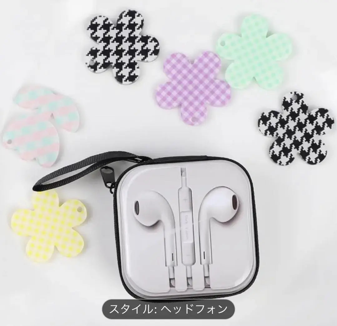 Headphone-shaped tin coin case small item case Showa retro