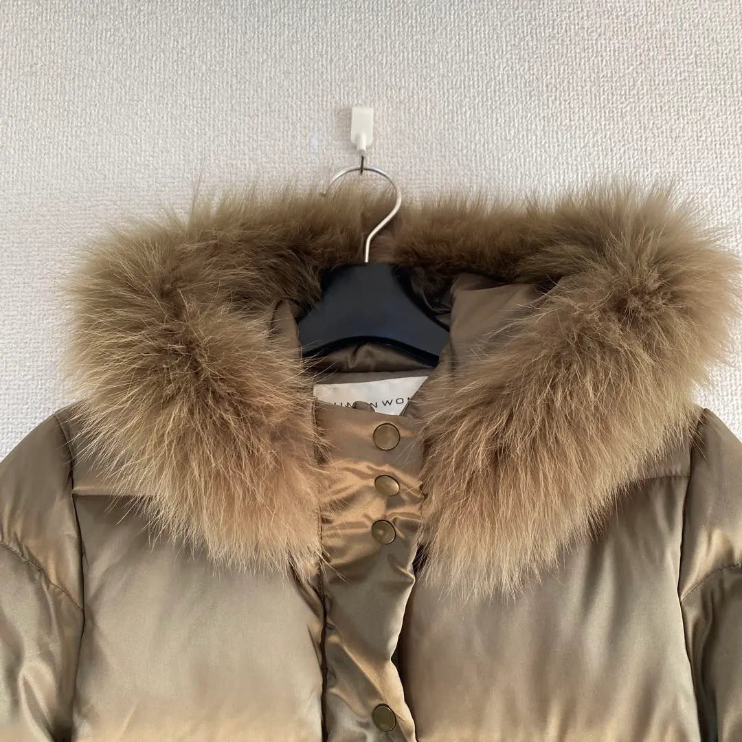 Human Woman M Khaki Down 70 % Short Down Coat Warm DMW | ヒューマンウーマン M カーキ ダウン70％ ショートダウンコート 暖かいDMW