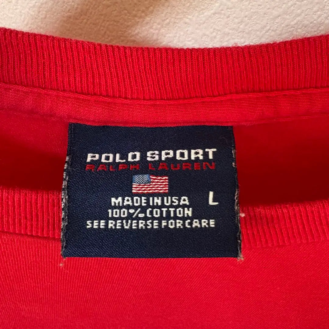 USA POLO SPORT Polo Sports Ralph Lauren T -shirt Red L