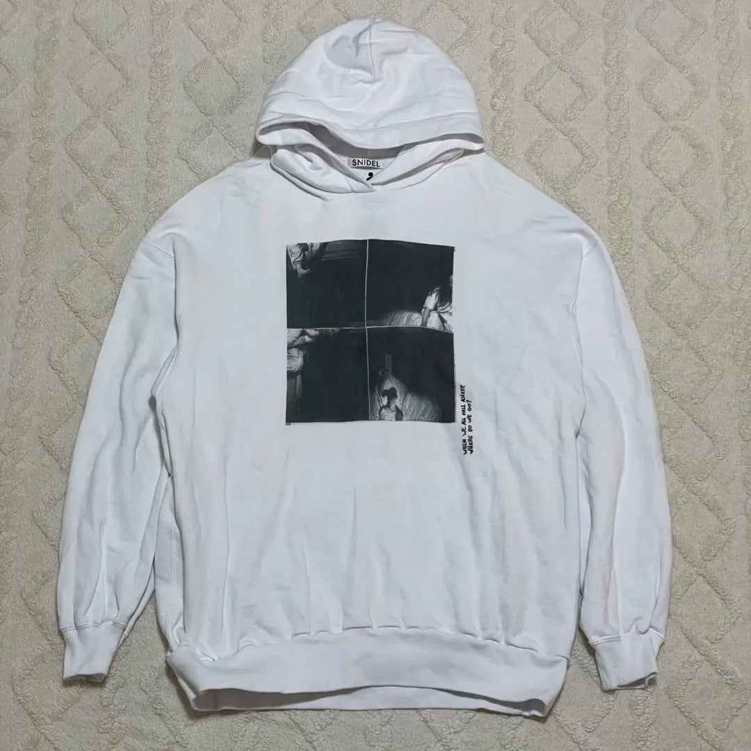 Sneidel Hoodie Sweatshirt White Print Hood White Hoodie